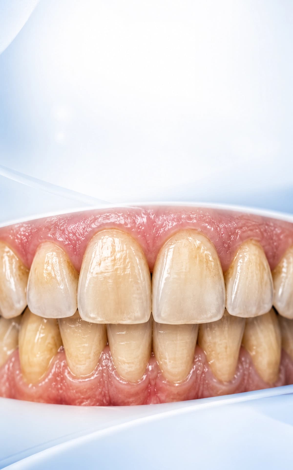 Before professional whitening treatment