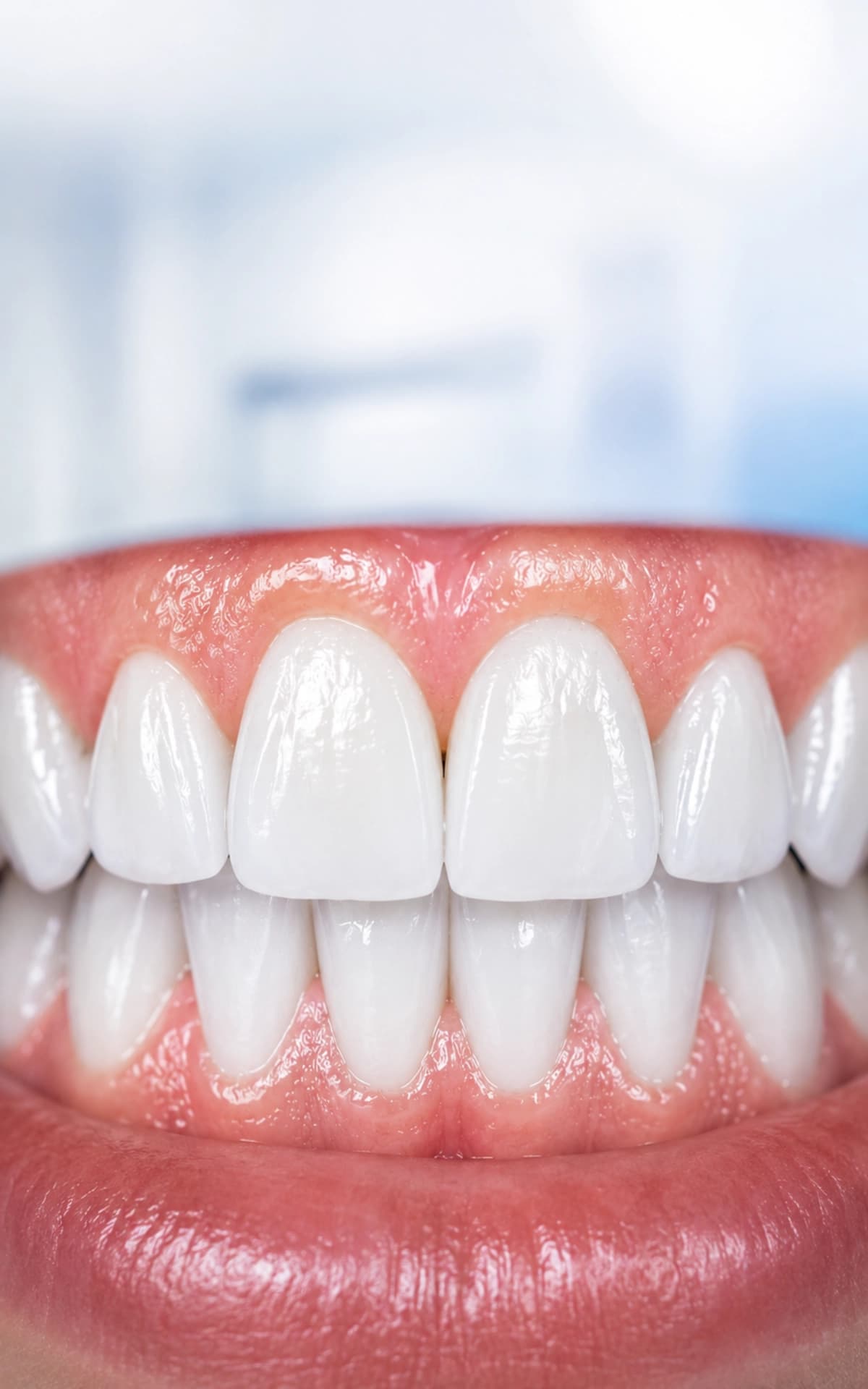 After professional whitening treatment — brighter smile